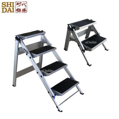 China Folding ladders wholesale light weight telescopic aluminum step ladder home ladders for sale for sale