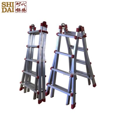 China Folding ladders double side herringbone aluminum easy folding_ladder for sale