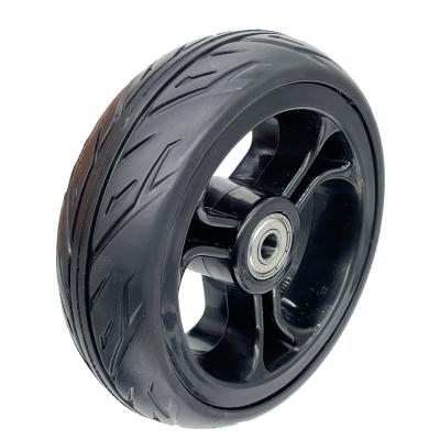 China 5x1.5 Alloy Wheel Tire 5 Inch FREEYANG Rubber & Aluminum Non-Slip Solid Durable Wheel Including Rubber & Aluminum Alloy Fit For Scooter for sale