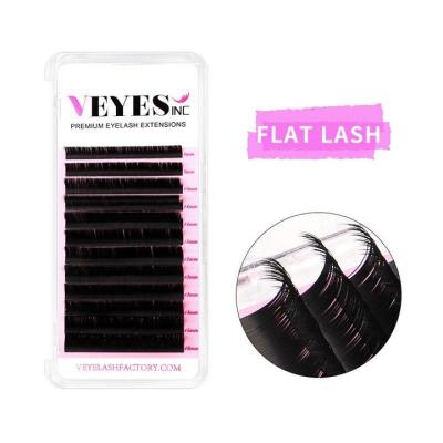 China Wholesale natural cashmere ellipse long flat lashes eyelash extensions russian classic black veyelash ellipse flat eyelash extensions for sale