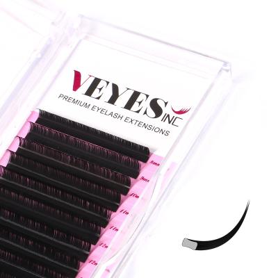 China Natural Professional Cashmere Professional Ellipse Tip Slit False Mink Long Veyelash Lash Matte Flat Bulk Eyelash Extension for sale