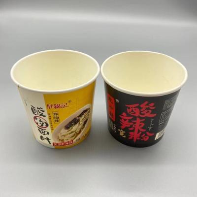 China Single PE Waterproof 750cc Paper Bowl Kraft Salad Bowl 1300ml for sale