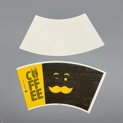 China Double Side Pe Coated Paper Cup Fan Paper Cup Blanks For Cup Hot Drinks for sale