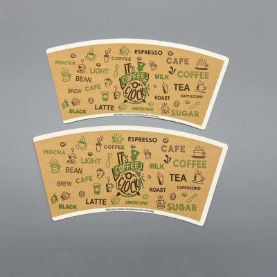 China Waterproof Coated 167gsm Paper Cup Sleeve Renewable Biodegradable for sale