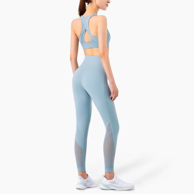 China Wholesale Breathable Women Beauty Back Design Yoga Sets Ladies Fitness Sportswear Workout Suite Set Top Yoga Suits for sale