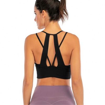 China Antibacterial the new 2020 running women's sports bra beauty cup back yoga all-in-one stationary sports bra for sale