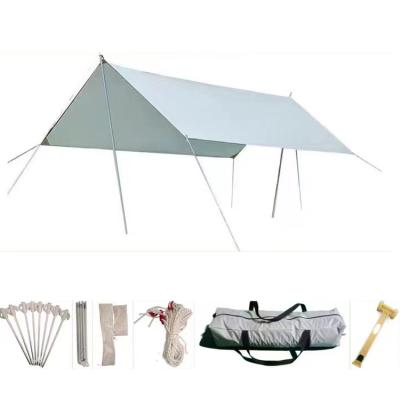 China Factory Wholesale UV-Resistant Canopy Camping Pergola Ultralight Silver Plastic Camping Tent for sale