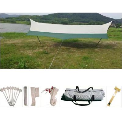 China 4.5*5.2m UV-resistant Wholesale Canopy Waterproof Large Beach Outdoor Camping Sunshade Tent for sale