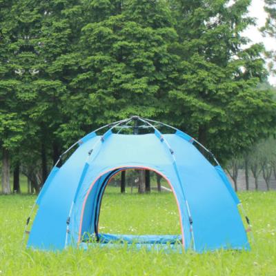 China Outdoor Camping Supplies Tent Single Layer Camping 3-4 People Double Layer Tent Straight Tying Type for sale