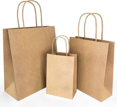 China Recycled Materials top-ranking product wholesale custom logo eco friendly brown fast food take away kraft paper bag for sale