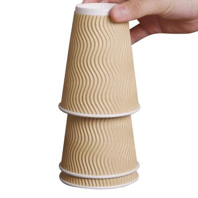 China Recyclable Factory 500-CT Disposable Black 12-oz Hot Beverage Cups Eco-Friendly100% coffee new double wall Wholesale Takeout Coffee Cup for sale