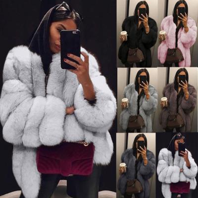 China New Fashion Winter Wholesale Ladies Breathable Faux Fur Coat Women Faux Fox Fur Coat Faux Fur Jacket for sale