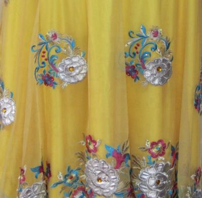 China Shrink-resistant fancy gold mesh embroidery fabric with suede embroidery patchwork with stones embroidery design fabric textile for dress for sale