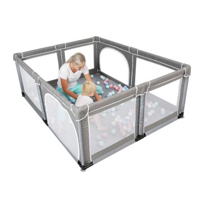 China 2021 Hot Selling Baby Play Yard Playpen Rectangle Shape Large Folding Playpen Guardrail Extra Large Playyard Play Pens for Indoor Babies and Toddlers for sale