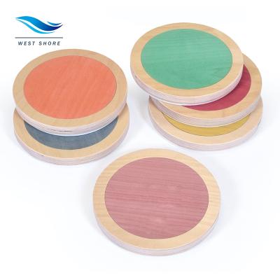 China Wooden Wooden Balance Beam Stepping Stones For Kids Gymnastics Obstacle Course Montessori Furniture Balance Board Toy For Kid for sale