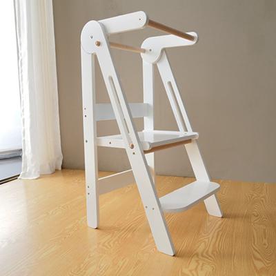 China Adjustable Step(Height) Stool with Back Table Montessori Kids Learning Chair Kitchen Learning Tower White for Toddlers Foldable for sale