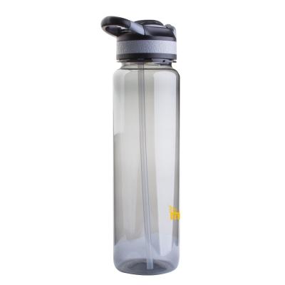 China Mlife Sustainable Wholesale New Arrival 1000ml Sports Easy Carry Plastic Motivational Water Bottle With Straw for sale