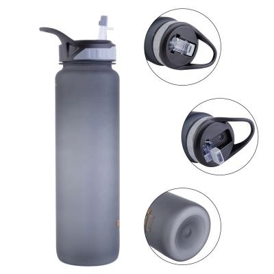 China Sustainable BPA Free Custom Brand Eco - Friendly Plastic Straw Drinking 32oz 1000ml Water Bottle For Sports for sale