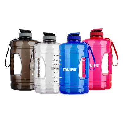 China Ombre Viable Anti-skid GYM Lid Plastic Water Jug 3.78L Custom Motivational Logo 1 Gallon Water Bottle for sale