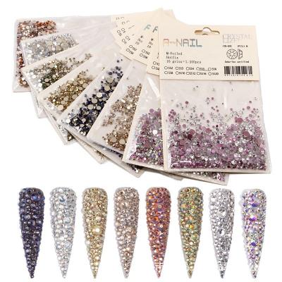 China Nail Art Decorations Best Nail Art Kit Transparent Shiny Metal Nail Art Gemstone Fashion DIY Art Crystals Accessories Kawaii Nail Nail Charms for DIY for sale