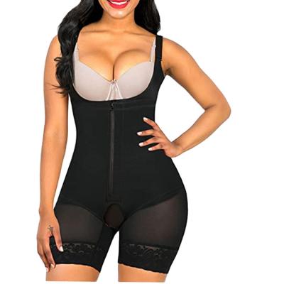 China Designer Trendy Ladies Colombian Corsets Breathable Front Zipper High Quality Fitness Shapewear Romper For Women for sale