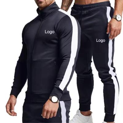 China Vintage Design Mens Activewear Gym Workout Breathable Sports Plus Size Zipper Sweatsuits Sets Bulk For Male, Logo Custom Vendors for sale