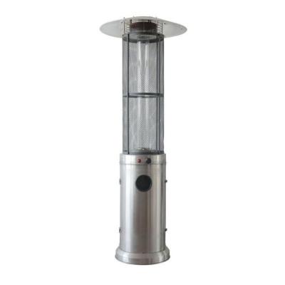 China Wholesale Price Manufacturer Stainless Steel Circle Flame Stand with Wheels Patio Heater With Wheels for sale