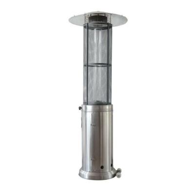 China Factory Manufacturer Wholesale Stainless Steel Circle Flame Stand with Wheels Patio Heater Outdoor for sale