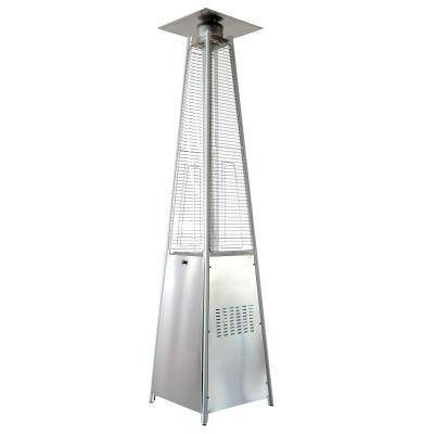 China Classic Design Manufacturer High Quality Stainless Steel with Glass Tube Patio Heater Pyramid Flame for sale