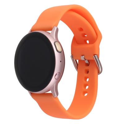 China 2 Flexible Custom Active Silicone 20mm 22mm Smart Watch Band Strap For Samsung Galaxy for sale