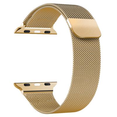 China Soprt Good Quality Milanese Magnetic Mesh Watch Strap Loop Bands 38 40 41 42 44 45mm For Apple Watch Se 6 5 Series 7 for sale