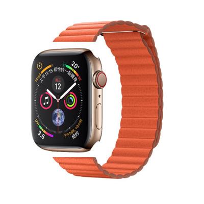 China Custom 38mm 42mm 44mm Replacement Wrist Watch Strap Leather Band For Apple Watch 44mm42mm 40mm 38mm for sale