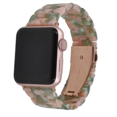 China Fashion Designer New Watch Band For iPhone 38 40 42 44mm Resin Smart Watch Bands For Apple for sale