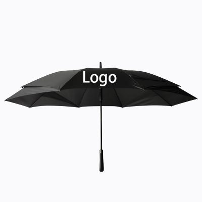 China Custom Open Logo Extendable Automatic Double Layer Creative Outdoor Custom Umbrella for sale