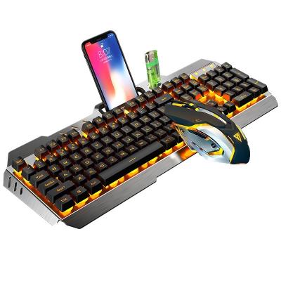 China JCHF Human Ergonomic Waterproof Mechanical Metal LED Gaming Keyboard and Mouse Combo Sets for Game Player for sale