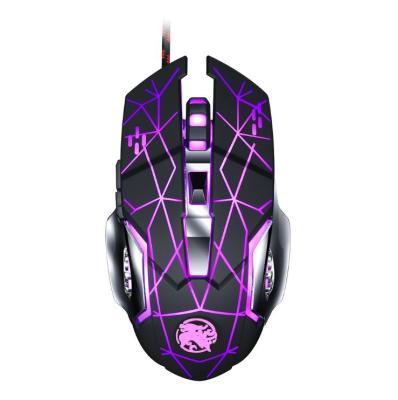 China JCHF RGB 4000 DPI Comfortable USB Gaming Mouse For Laptop Desktop Mechanical Gaming Glowing Mouse Wired Illuminated 7 Color for sale