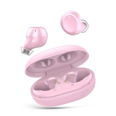 China Mini size factory direct sales sport call earbuds with box charging sound canceling pink wireless earbuds for sale