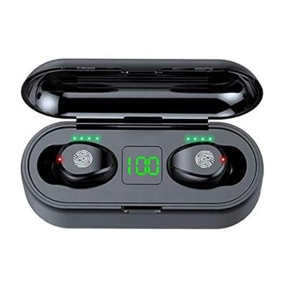 China 2022 New Size Fashion F9 Mini Wireless Stereo BT 5.0 Genuine Handsfree Earbud With Mic Charging Box For Smartphones for sale