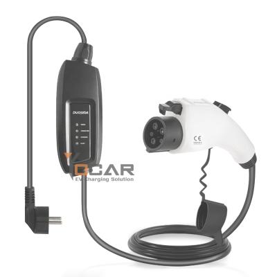 China 16A DUOSIDA EV charger type 1 EVSE electric car charger with EU plug schuko 16A DUOSIDA EV charger for sale