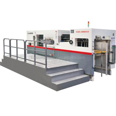 China .duplex paper/high speed embossing paperboard 1050 flat layer cardboard box mono carton and corrugated cutter CE hot sale and automatic die cutting machine for sale