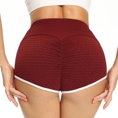 China Breathable Women's Summer High Waist Sports Shorts Girls Sexy Tight Hip Fishing Bag Edge Casual Yoga Pants Football Lattice Hot Pants for sale