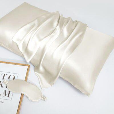 China Anti-Wrinkle Soft Sided Slip Silk Queen Mulberry Envelope Pillow Cover Silk Pillowcase 22momme for sale