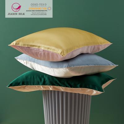 China Viable Kids Silk Satin Pillow Case 19Momme Double Sided With Invisible Zipper Soft Breathable Pillowcase for sale