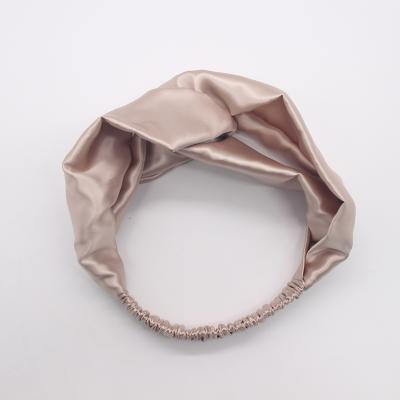 China Good quality 100% silk headband 19momme pure silk twisted headband Japan and Korean style knot 19momme for sale