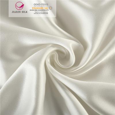 China Double Faced 25Momme 100% Satin Silk Fabric Charmeuse Wide Colth For Soft Shiny Bed Sheet Home Textile for sale