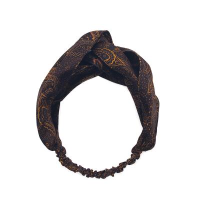 China And American European Style Customized Design Printed Elastic Hair Scrunchie Silk Headband Hair Beauty Accessories for sale