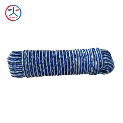 China 10mm Strong Blue Diamond Braided Polyester Rope for sale