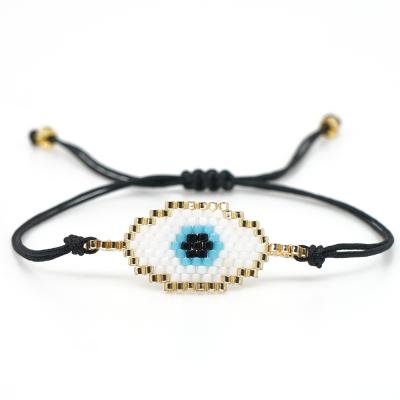 China Classic Go2boho Miyuki Best Quality Rope Large Evil Eye Fashion Bracelet Chain Bracelets Jewelry For Girl for sale