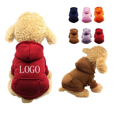 China Custom OEM Sustainable White Puppy Winter Dog Hoodie Four Legs Dog Clothes for sale