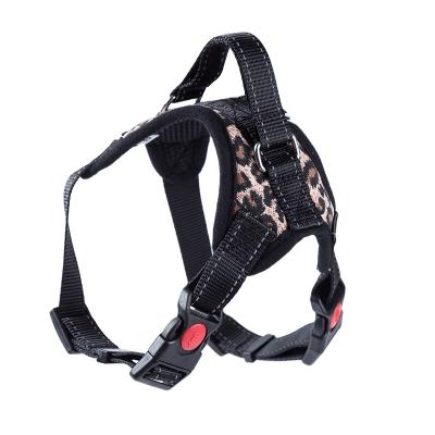 China Padded Breathable Nylon No Pull Dog Harness Vest, Printed Adjustable Front Lead Dog Reflective Pet Harness for sale